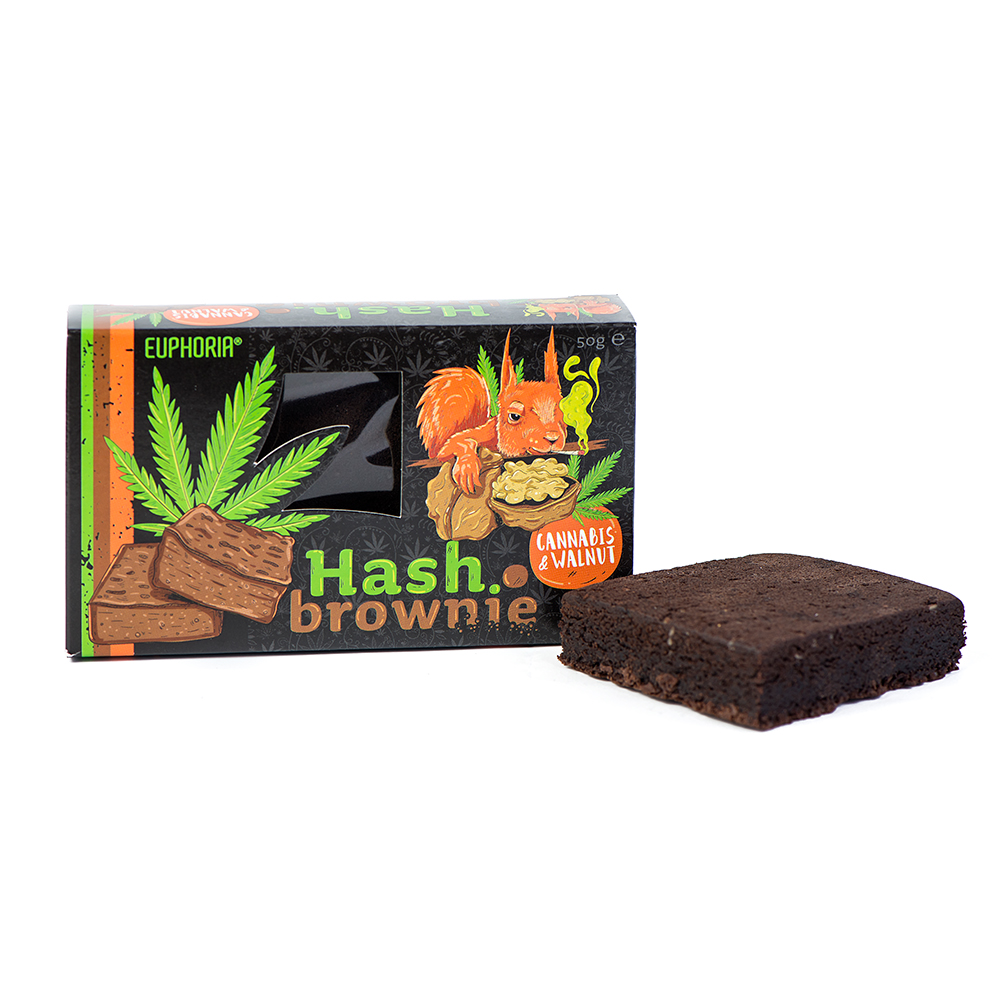 Hanfhaus-Königsbrunn- Euphoria Hash Brownie Cannabis & Walnut Kopie